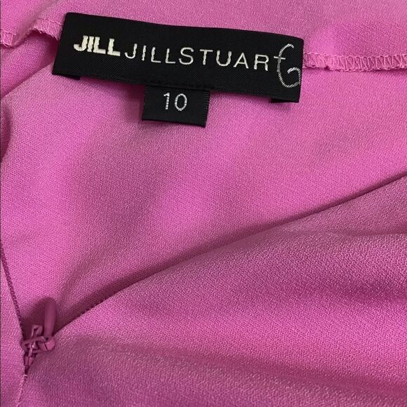 Jill Stuart Pink Deep V Neck Halter Maxi Gown Dress Size 10 - Picture 6 of 9